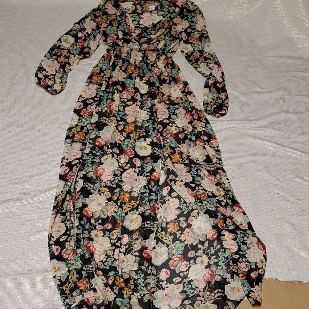 Glamorous sheer maxi floral dress